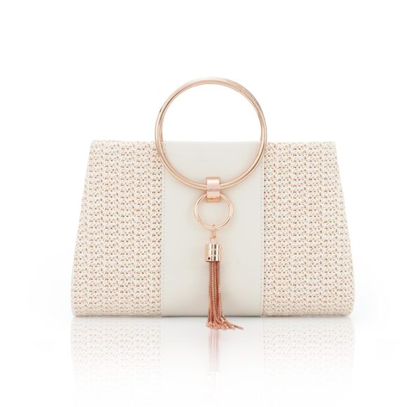 Evening Handbags, Straw Clutch Purses, Summer Beach Bags Tote Tassels xD - Picture 1 of 6